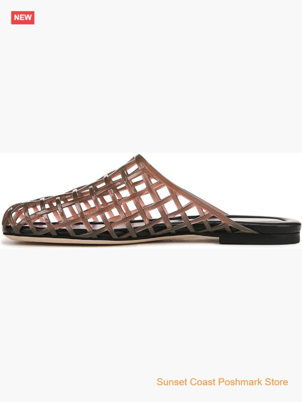 Clear Jelly Mesh Flats Slip On Slides Waterproof Summer Sandals